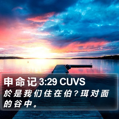 申 命 记 3:29 CUVS Bible Verse Image