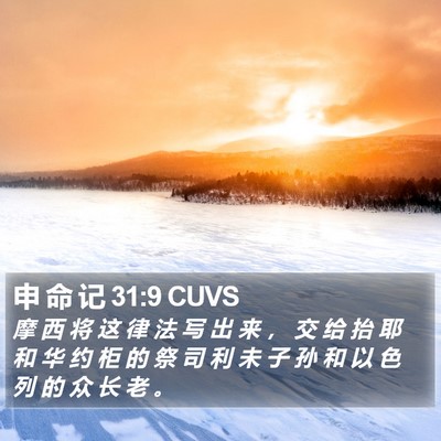 申 命 记 31:9 CUVS Bible Verse Image