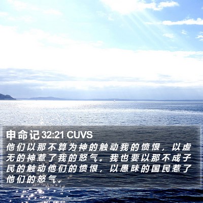 申 命 记 32:21 CUVS Bible Verse Image