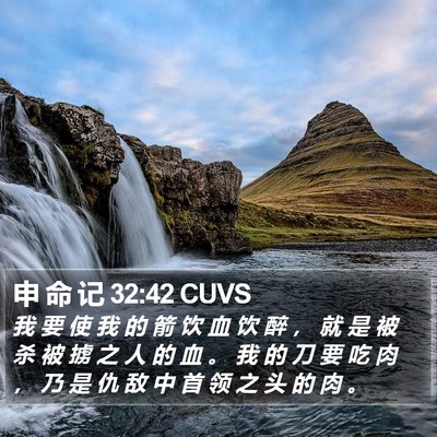 申 命 记 32:42 CUVS Bible Verse Image