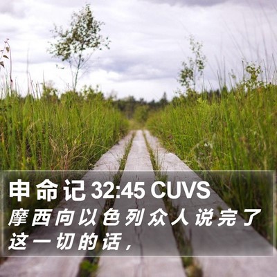 申 命 记 32:45 CUVS Bible Verse Image