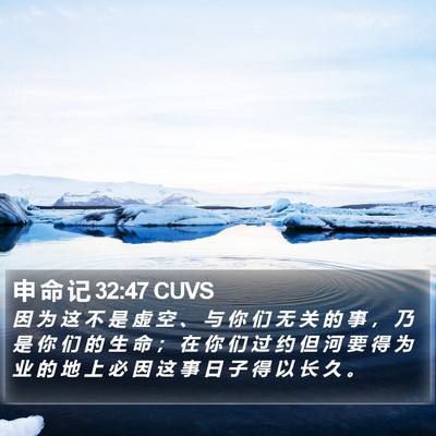 申 命 记 32:47 CUVS Bible Verse Image