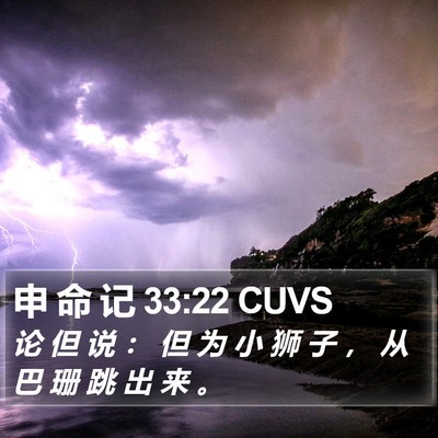 申 命 记 33:22 CUVS Bible Verse Image