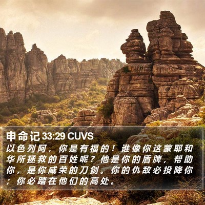 申 命 记 33:29 CUVS Bible Verse Image