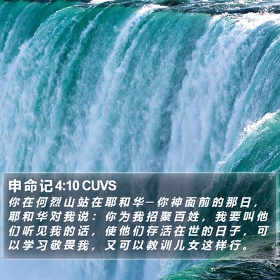 申 命 记 4:10 CUVS Bible Verse Image