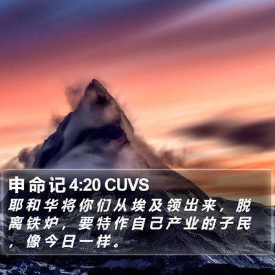 申 命 记 4:20 CUVS Bible Verse Image