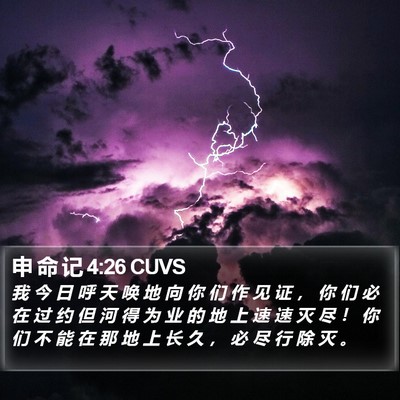 申 命 记 4:26 CUVS Bible Verse Image