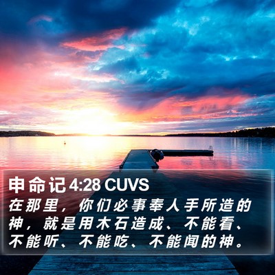 申 命 记 4:28 CUVS Bible Verse Image