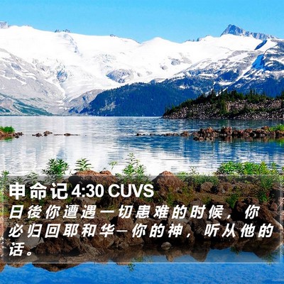 申 命 记 4:30 CUVS Bible Verse Image