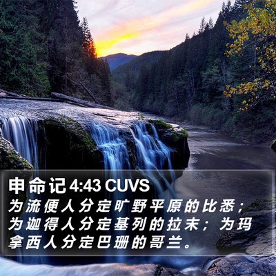 申 命 记 4:43 CUVS Bible Verse Image