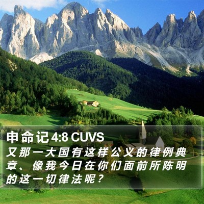 申 命 记 4:8 CUVS Bible Verse Image