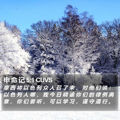 申 命 记 5:1 CUVS Bible Verse Image