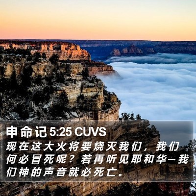 申 命 记 5:25 CUVS Bible Verse Image