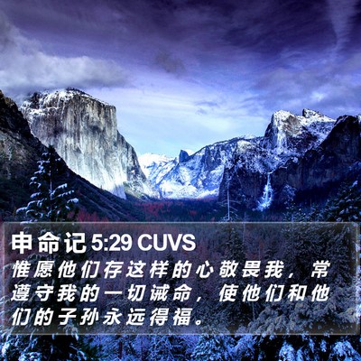 申 命 记 5:29 CUVS Bible Verse Image