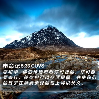 申 命 记 5:33 CUVS Bible Verse Image