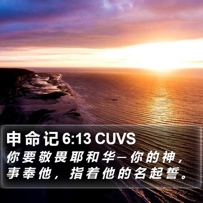 申 命 记 6:13 CUVS Bible Verse Image