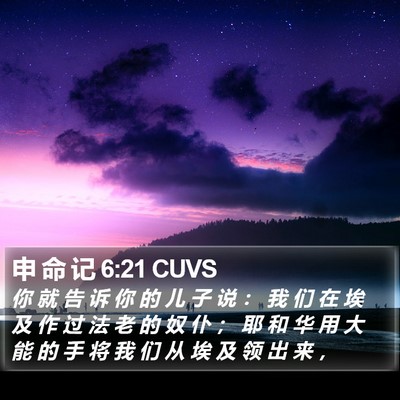 申 命 记 6:21 CUVS Bible Verse Image