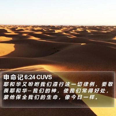 申 命 记 6:24 CUVS Bible Verse Image