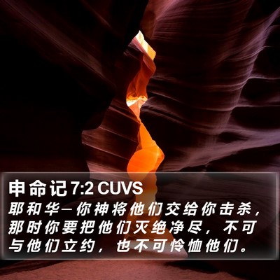 申 命 记 7:2 CUVS Bible Verse Image