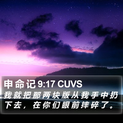 申 命 记 9:17 CUVS Bible Verse Image