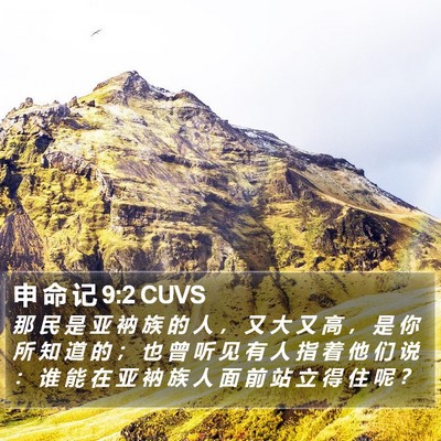 申 命 记 9:2 CUVS Bible Verse Image