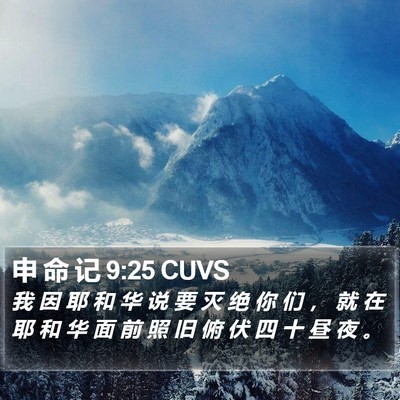 申 命 记 9:25 CUVS Bible Verse Image