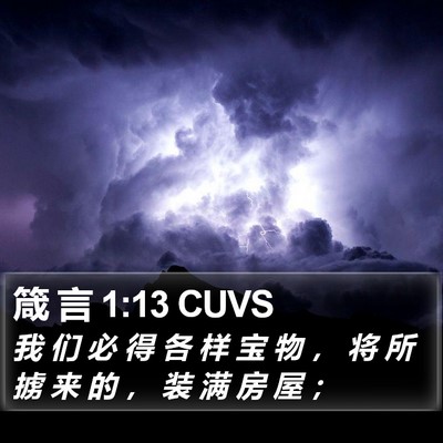 箴 言 1:13 CUVS Bible Verse Image