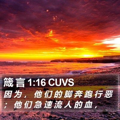 箴 言 1:16 CUVS Bible Verse Image