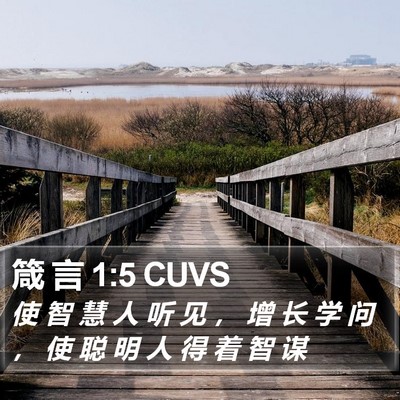箴 言 1:5 CUVS Bible Verse Image