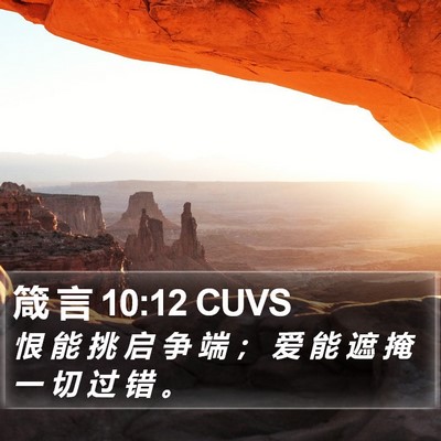 箴 言 10:12 CUVS Bible Verse Image
