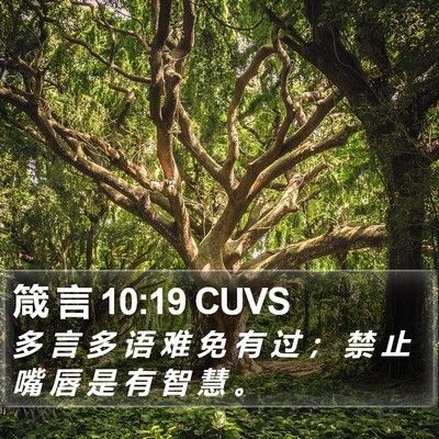 箴 言 10:19 CUVS Bible Verse Image