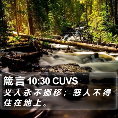 箴 言 10:30 CUVS Bible Verse Image