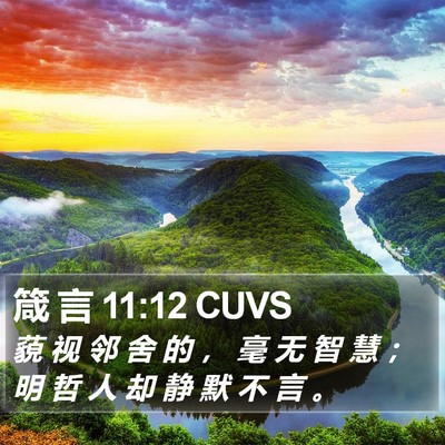 箴 言 11:12 CUVS Bible Verse Image