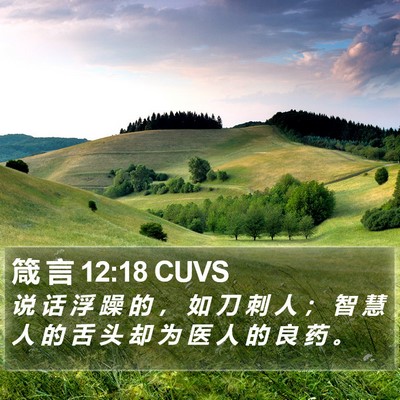 箴 言 12:18 CUVS Bible Verse Image