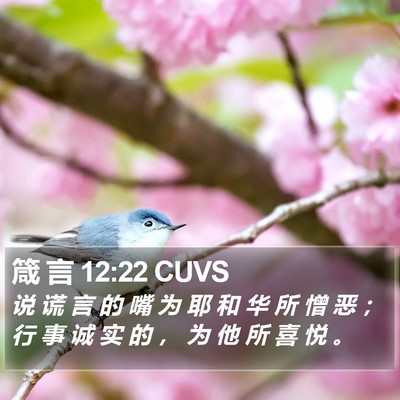 箴 言 12:22 CUVS Bible Verse Image