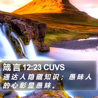 箴 言 12:23 CUVS Bible Verse Image