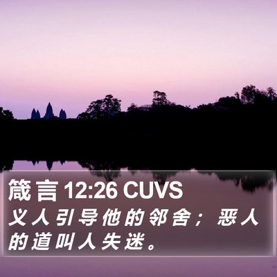 箴 言 12:26 CUVS Bible Verse Image
