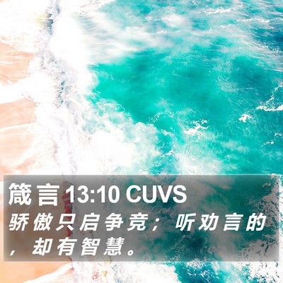 箴 言 13:10 CUVS Bible Verse Image
