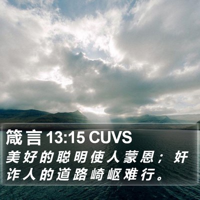 箴 言 13:15 CUVS Bible Verse Image