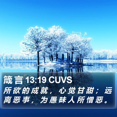 箴 言 13:19 CUVS Bible Verse Image
