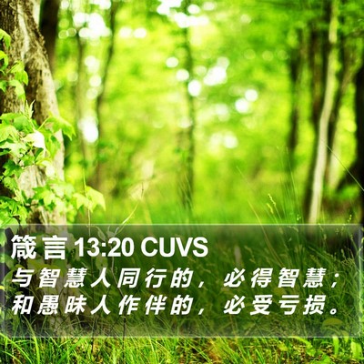箴 言 13:20 CUVS Bible Verse Image