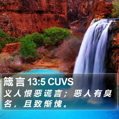 箴 言 13:5 CUVS Bible Verse Image