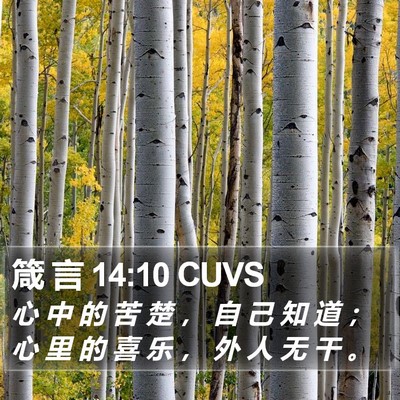 箴 言 14:10 CUVS Bible Verse Image