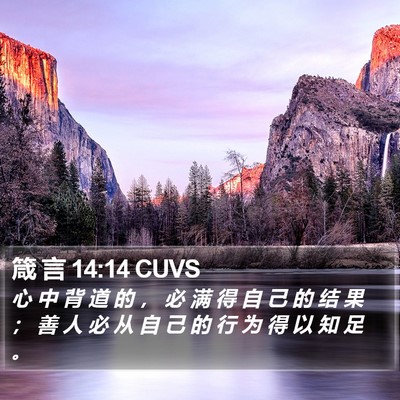 箴 言 14:14 CUVS Bible Verse Image