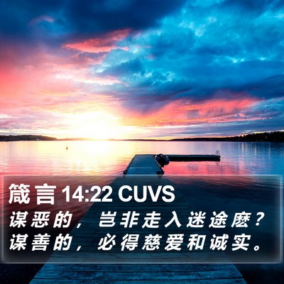 箴 言 14:22 CUVS Bible Verse Image