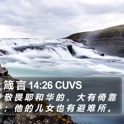 箴 言 14:26 CUVS Bible Verse Image