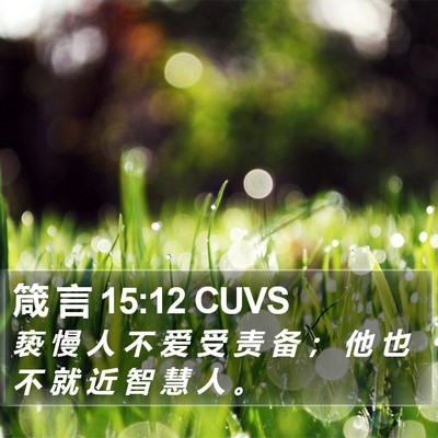 箴 言 15:12 CUVS Bible Verse Image