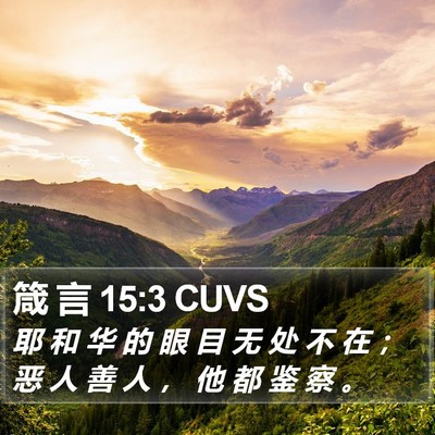 箴 言 15:3 CUVS Bible Verse Image