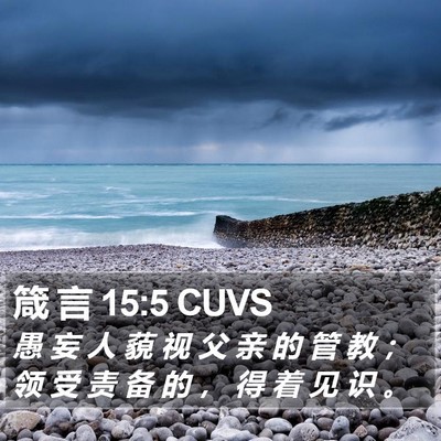 箴 言 15:5 CUVS Bible Verse Image