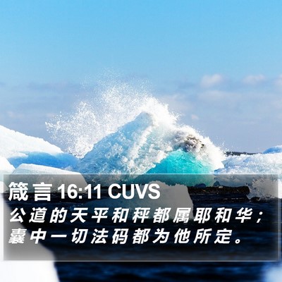 箴 言 16:11 CUVS Bible Verse Image